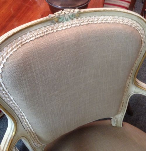 fig 1. French open armchair original paint circa 1920