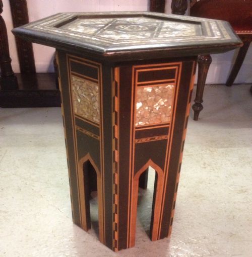 fig 1. North African table inlaid with mother of pearl