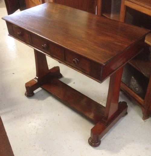 Victorian Mahogany Two Drawer Side Table Circa 1870