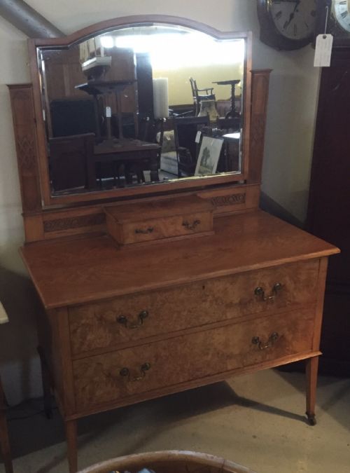 fig 1. Victorian ash and burr walnut bedroom suite