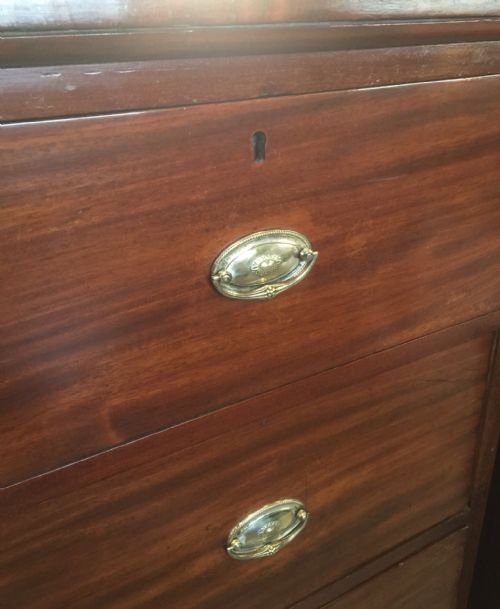 fig 1. Maple and Co Victorian mahogany chest of drawers