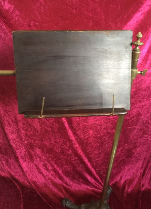 fig 1. Victorian adjustable brass reading stand  circa 1870