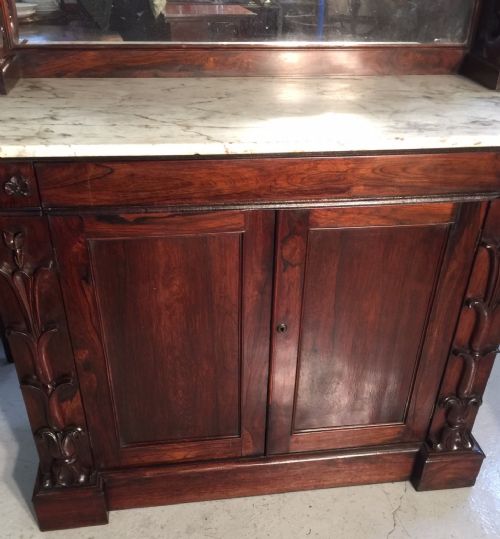 fig 1. Antique rosewood marble topped chiffonier circa 1860