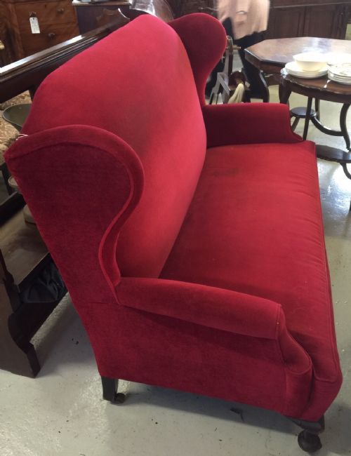 fig 1. Victorian wing back sofa on cabriole legs