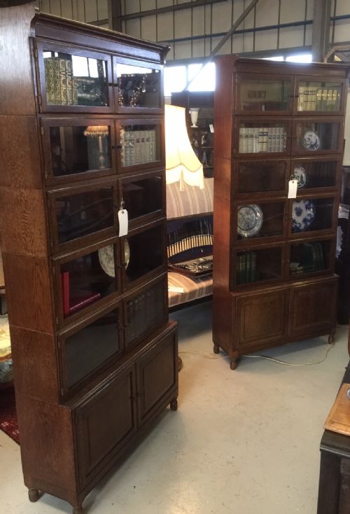 Antique Oak Six Height Minty Bookcase Circa 1920 (One of a Pair)
