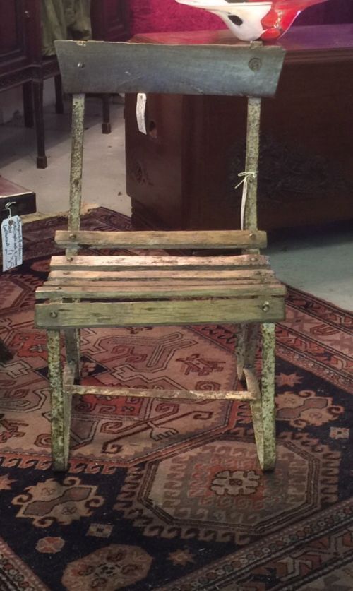 Victorian Wrought Iron Garden Chair.