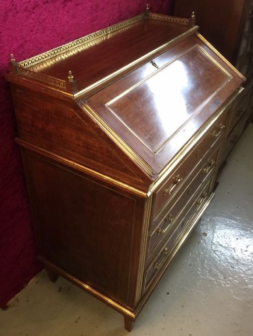 fig 1. Brass inlaid bureau Directoire style circa 1920