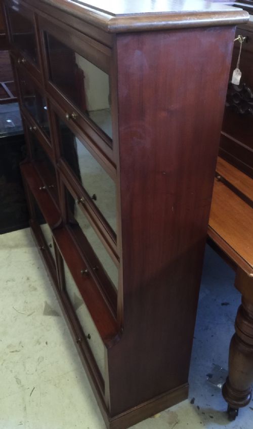 fig 1. Globe Wernicke style four height double mahogany bookcase