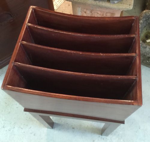 fig 1. Edwardian mahogany Canterbury on stand