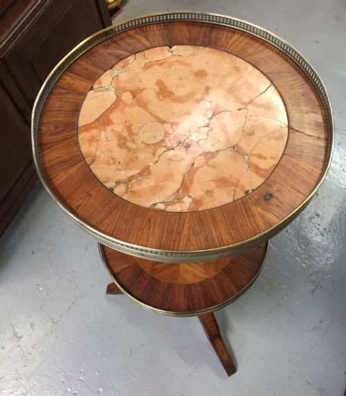fig 1. Kingwood and marble two tier occasional table