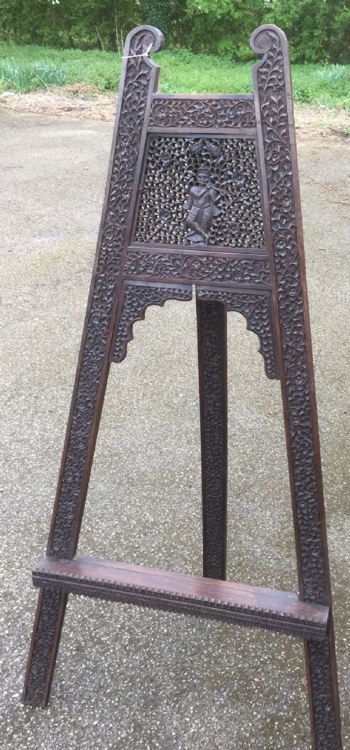 Victorian Carved  Anglo Indian Easel