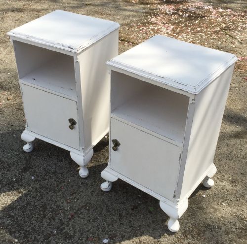 fig 1. Pair Art Deco painted bedside cabinets 