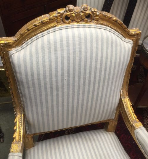 fig 1. Pair of French gilt armchairs circa 1920 