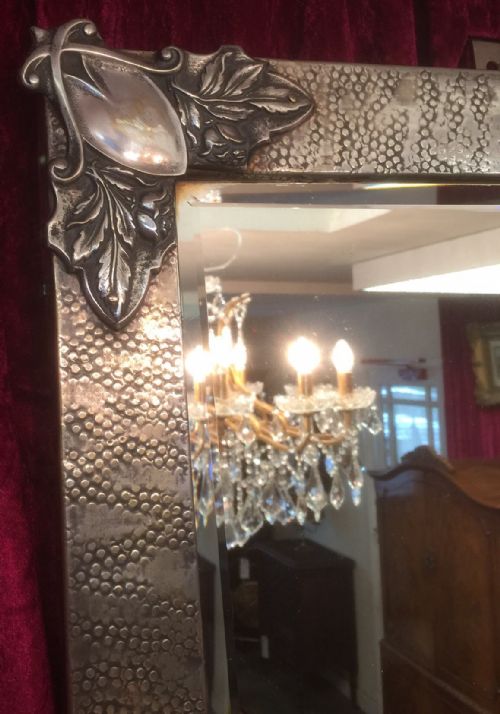fig 1. Silver plated art nouveau wall mirror circa 1910