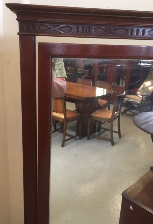 fig 1. Edwardian mahogany framed cheval mirror circa 1905