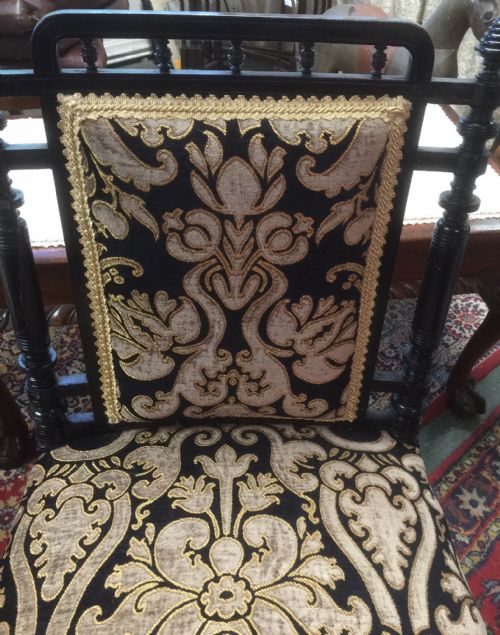 fig 1. Aesthetic movement ebonised nursing chair. Circa 1890
