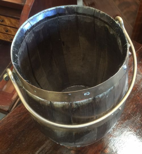 fig 1. Nineteenth century brass bound oak bucket