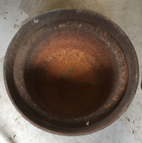 fig 1. Victorian large cast iron cauldron