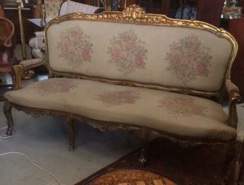 French Gilt Framed Sofa in Original Condition Circa 1910