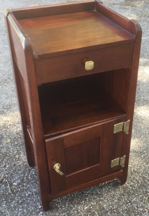 Arts and Crafts Mahogany Bedside/ Lamp Cupboard Circa 1900