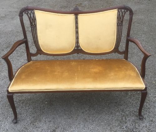 Victorian Mahogany Framed Sofa Circa 1900