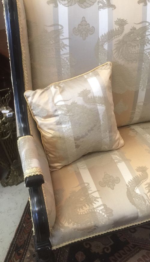 fig 1. Victorian ebonised two seater sofa - reupholstered