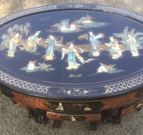 fig 1. An ebonised chinoiserie coffee table circa 1920