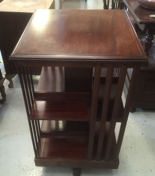 Edwardian Mahogany Revolving Bookcase