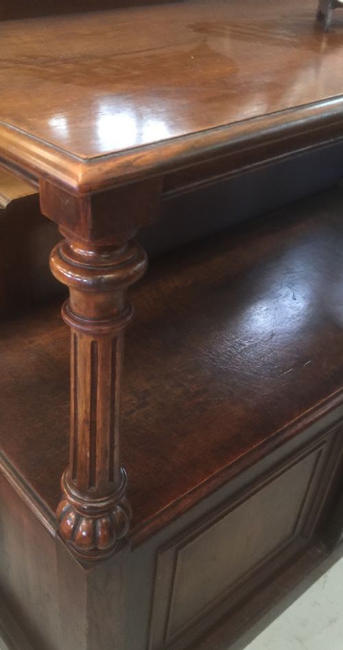 fig 1. Victorian solid oak two tier buffet. Circa 1880