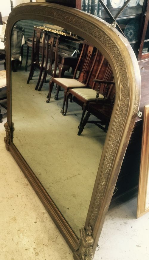 Victorian Large Gilt Overmantle Good Condition