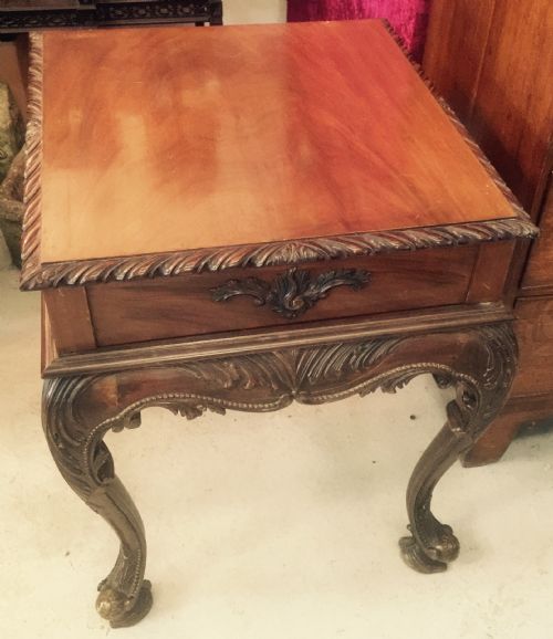 Carved Victorian Mahogany Games /Chess Table
