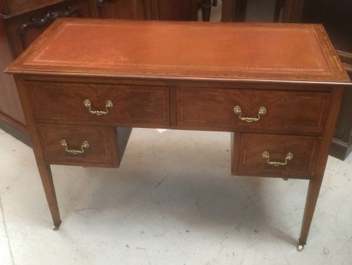 Edwardian Mahogany Inlaid Writing Table
