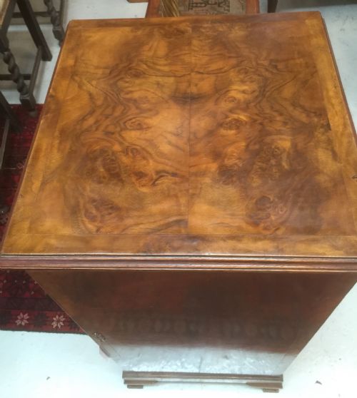 fig 1. Art Deco burr walnut record cabinet
