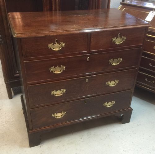 Georgian Oak Four Height Chest of Drawers Circa 1795