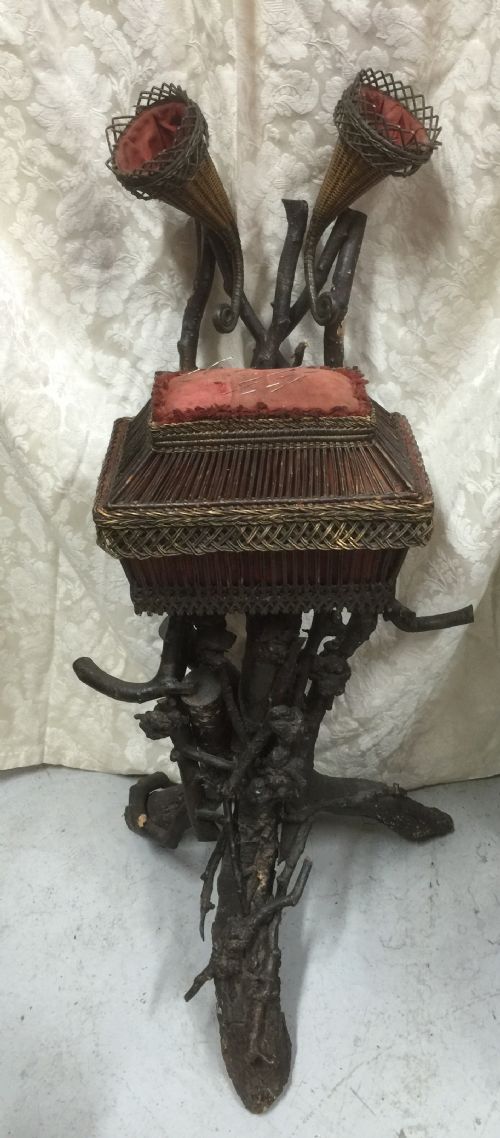 Victorian Hedgerow / Twig-work Workbox.
