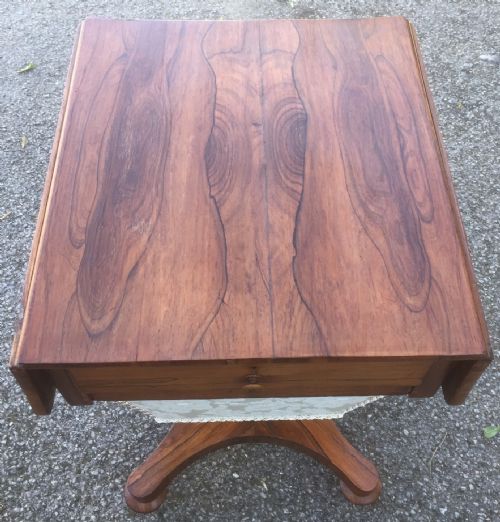 REGENCY ROSEWOOD WORK TABLE - ADDITIONAL PHOTO 2