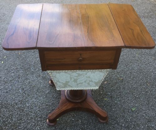 REGENCY ROSEWOOD WORK TABLE - ADDITIONAL PHOTO 3