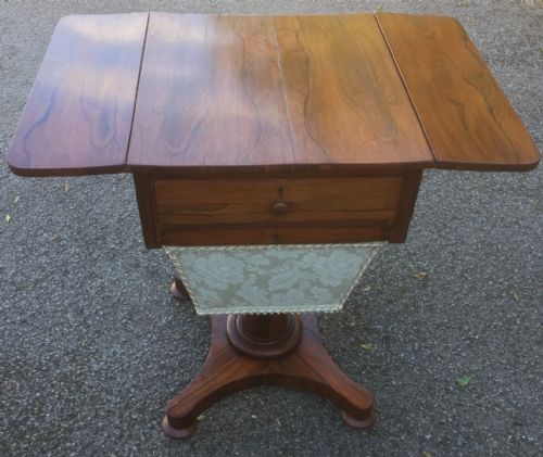 REGENCY ROSEWOOD WORK TABLE - ADDITIONAL PHOTO 4
