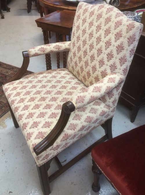 fig 1. Victorian mahogany Gainsborough chair
