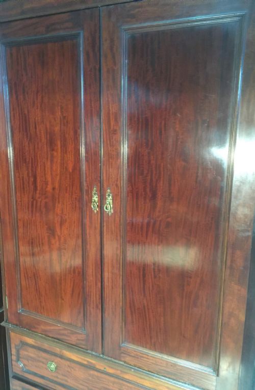 fig 1. Pair Victorian mahogany wardrobes London made