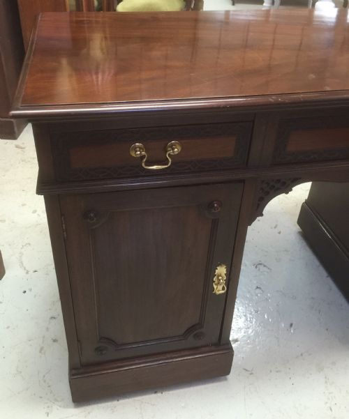 fig 1. Victorian mahogany twin pedestal desk 