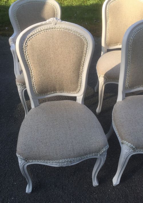 fig 2. Eight Edwardian painted French dining chairs 