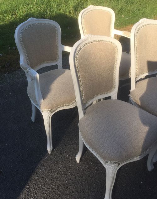 fig 2. Six Edwardian French painted dining chairs
