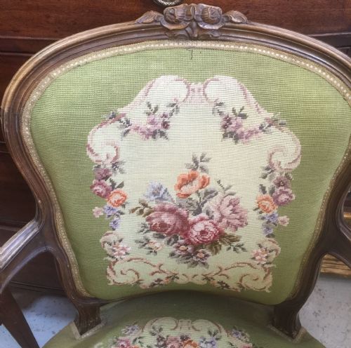 fig 1. Edwardian carved French Louis Quinze revival armchair