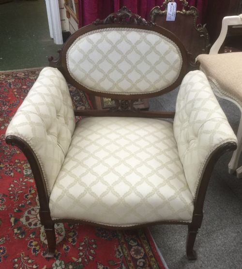 Victorian Carved Mahogany Armchair Circa 1890