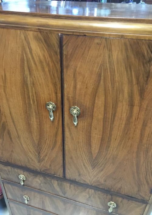 fig 1. Art Deco walnut tallboy