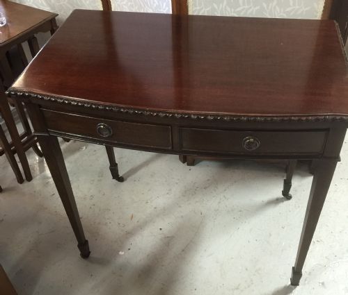 Edwardian Mahogany Fold Over Card Table with Two Drawers