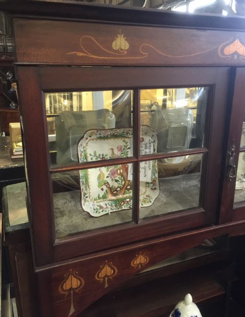 fig 1. Inlaid Art Nouveau mahogany cabinet circa 1890