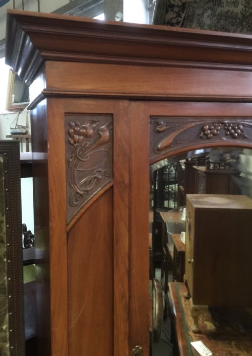 fig 1. Art Nouveau satin walnut wardrobe