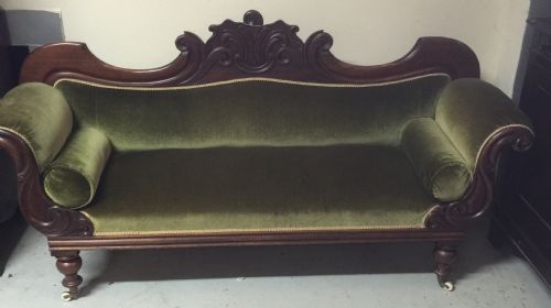 Victorian Mahogany Scroll End Sofa Circa 1860